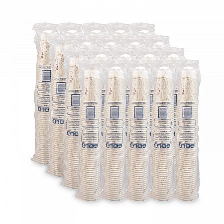 Symphony Treated-Paper Cold Cups, 16 oz, White/Beige/Red, 50/Bag, 20 Bags/Carton (RW16SYM)