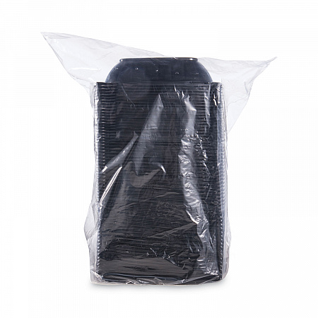 PresentaBowls Pro Black Square Bowls, 32 oz, 8.5 x 8.5 x 2, Plastic, 63/Bag, 4 Bags/Carton (B32SB)