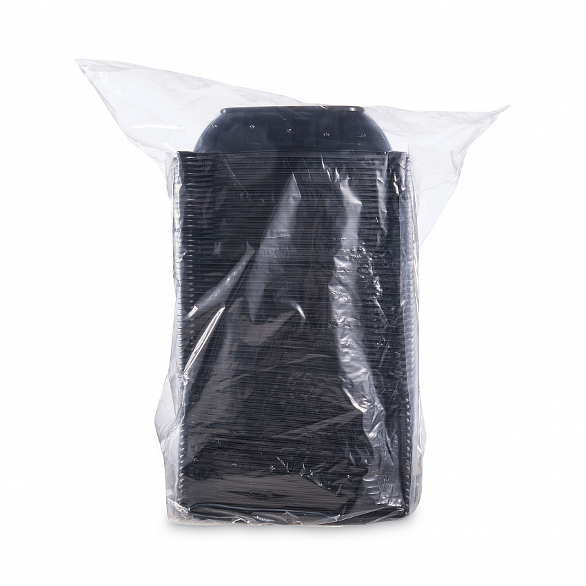 PresentaBowls Pro Black Square Bowls, 32 oz, 8.5 x 8.5 x 2, Plastic, 63/Bag, 4 Bags/Carton (B32SB)