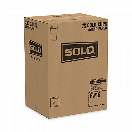 Symphony Treated-Paper Cold Cups, 16 oz, White/Beige/Red, 50/Bag, 20 Bags/Carton (RW16SYM)