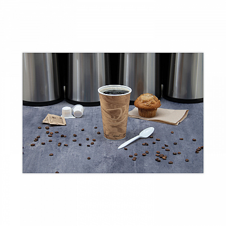 Mistique Hot Paper Cups, 16 oz, Mistique Design, 50/Sleeve, 20 Sleeves/Carton (316MS)