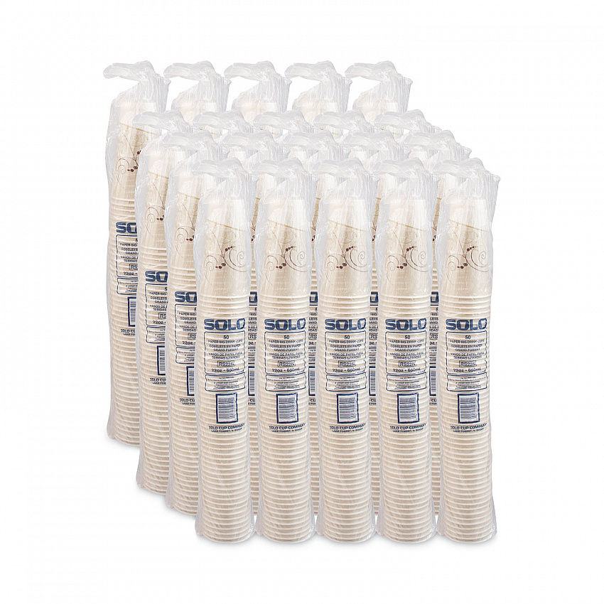 Symphony Treated-Paper Cold Cups, 22 oz, White/Beige/Red, 50/Bag, 20 Bags/Carton (RS22NSYM)