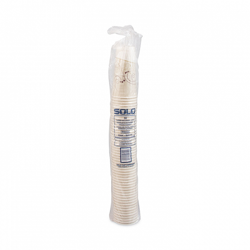 Symphony Treated-Paper Cold Cups, 22 oz, White/Beige/Red, 50/Bag, 20 Bags/Carton (RS22NSYM)