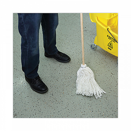 Handle/Deck Mops, #16 White Rayon Head, 48