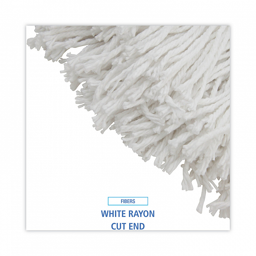 Premium Cut-End Wet Mop Heads, Rayon, 16 oz, White, 12/Carton (216RCT)