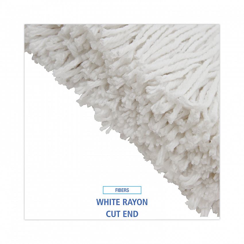 Premium Cut-End Wet Mop Heads, Rayon, 20 oz, White, 12/Carton (220RCT)