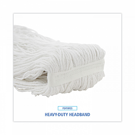 Premium Cut-End Wet Mop Heads, Rayon, 20 oz, White, 12/Carton (220RCT)