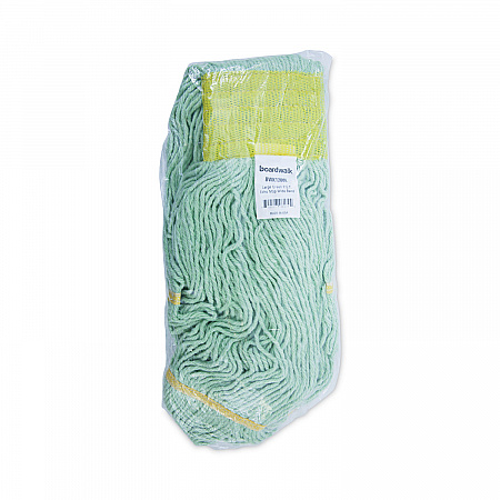 EcoMop Looped-End Mop Head, Recycled Fibers, Large Size, Green, 12/Carton (1200LCT)