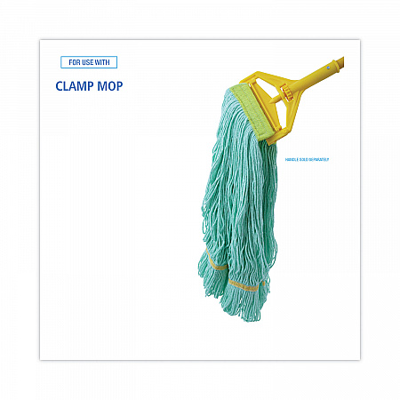 EcoMop Looped-End Mop Head, Recycled Fibers, Medium Size, Green, 12/Carton (1200MCT)