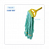 EcoMop Looped-End Mop Head, Recycled Fibers, Medium Size, Green, 12/Carton (1200MCT)