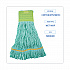 EcoMop Looped-End Mop Head, Recycled Fibers, Medium Size, Green (1200MEA)