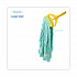 EcoMop Looped-End Mop Head, Recycled Fibers, Medium Size, Green (1200MEA)
