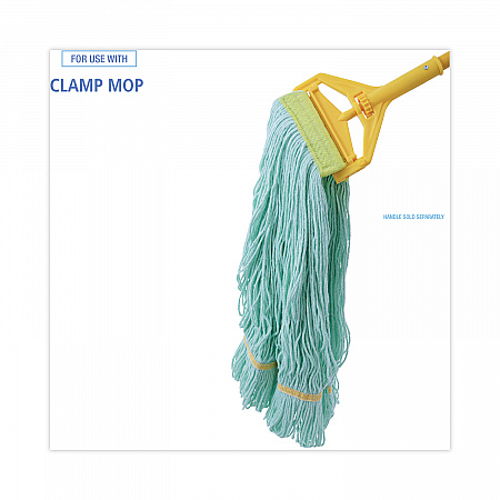 EcoMop Looped-End Mop Head, Recycled Fibers, Extra Large Size, Green (1200XL)