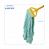 EcoMop Looped-End Mop Head, Recycled Fibers, Extra Large Size, Green (1200XL)