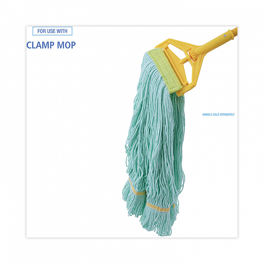 EcoMop Looped-End Mop Head, Recycled Fibers, Extra Large Size, Green (1200XL)