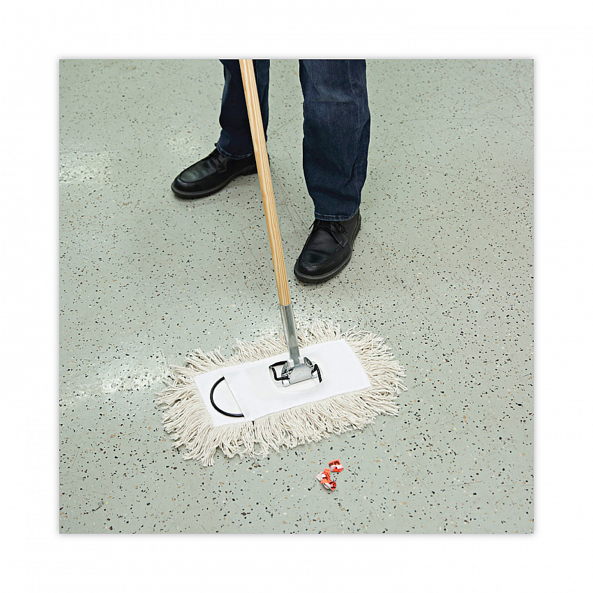 Industrial Dust Mop Head, Cotton, 12 x 5, White (1312)