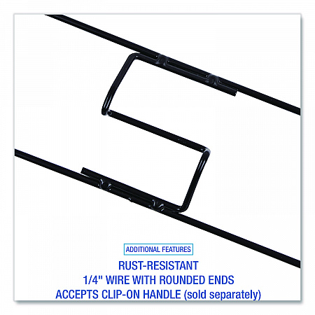 Clip-On Dust Mop Frame, 48 x 5, Zinc Plated, Black (1448)