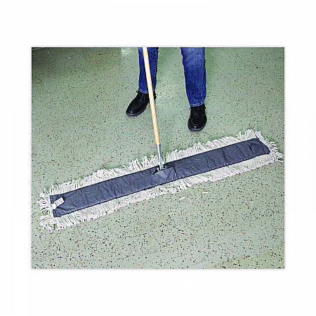 Clip-On Dust Mop Frame, 48 x 5, Zinc Plated, Black (1448)