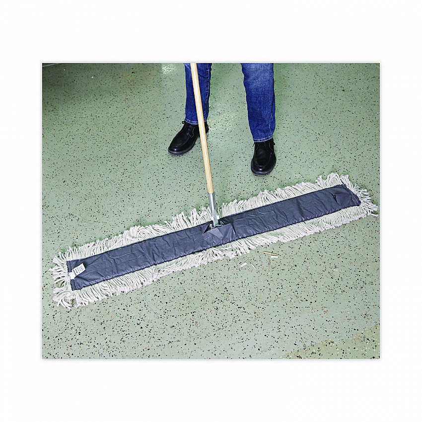 Clip-On Dust Mop Frame, 48 x 5, Zinc Plated, Black (1448)