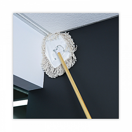 Wedge Dust Mop Head, Cotton, 17.5 x 13.5, White (1491)