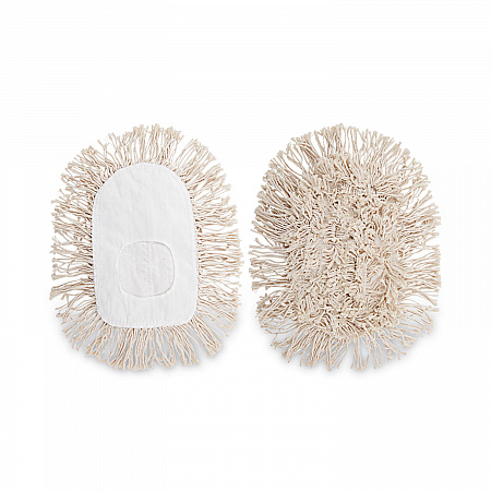 Wedge Dust Mop Head, Cotton, 17.5 x 13.5, White (1491)