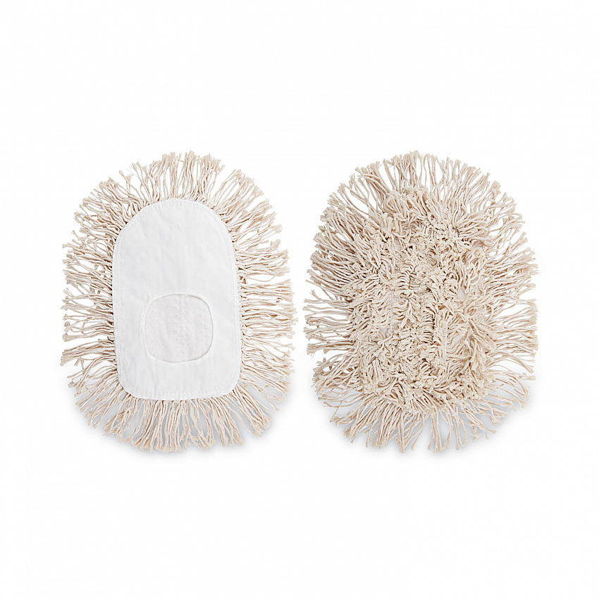 Wedge Dust Mop Head, Cotton, 17.5 x 13.5, White (1491)