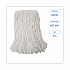 Mop Head, Value Standard Head, Rayon Fiber, Cut-End, #16, White, 12/Carton (2016R)
