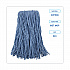 Mop Head, Standard Head, Cotton/Synthetic Fiber, Cut-End, #24, Blue, 12/Carton (2024B)