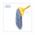 Mop Head, Standard Head, Cotton/Synthetic Fiber, Cut-End, #24, Blue, 12/Carton (2024B)