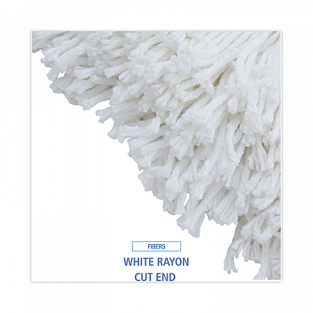Cut-End Wet Mop Head, Rayon, #32, White, 12/Carton (2032RCT)