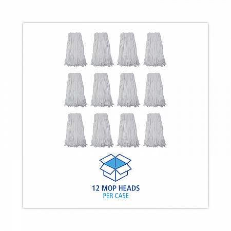 Cut-End Wet Mop Head, Rayon, #32, White, 12/Carton (2032RCT)
