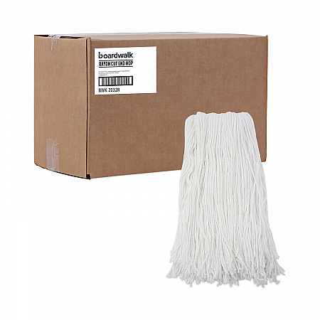 Cut-End Wet Mop Head, Rayon, #32, White, 12/Carton (2032RCT)