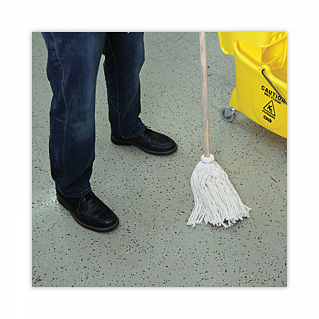 Handle/Deck Mops, #12 White Rayon Head, 48