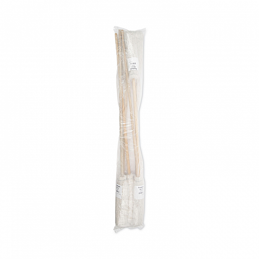 Handle/Deck Mops, #16 White Cotton Head, 48" Natural Wood Handle (116C)