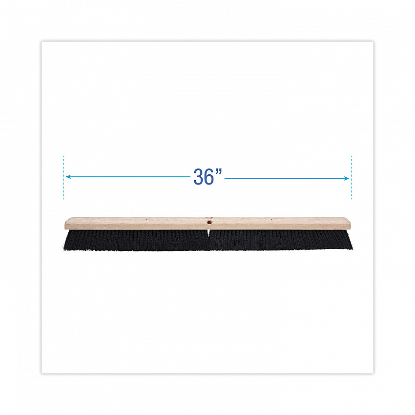 Floor Brush Head, 3" Black Polypropylene Bristles, 36" Brush (20636)