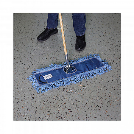 Clip-On Dust Mop Frame, 24 x 5, Zinc Plated, Black (1424)