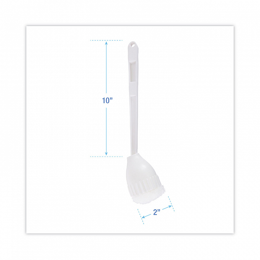 Cone Bowl Mop, 10" Handle, 2" Mop Head, White, 25/Carton (00170)