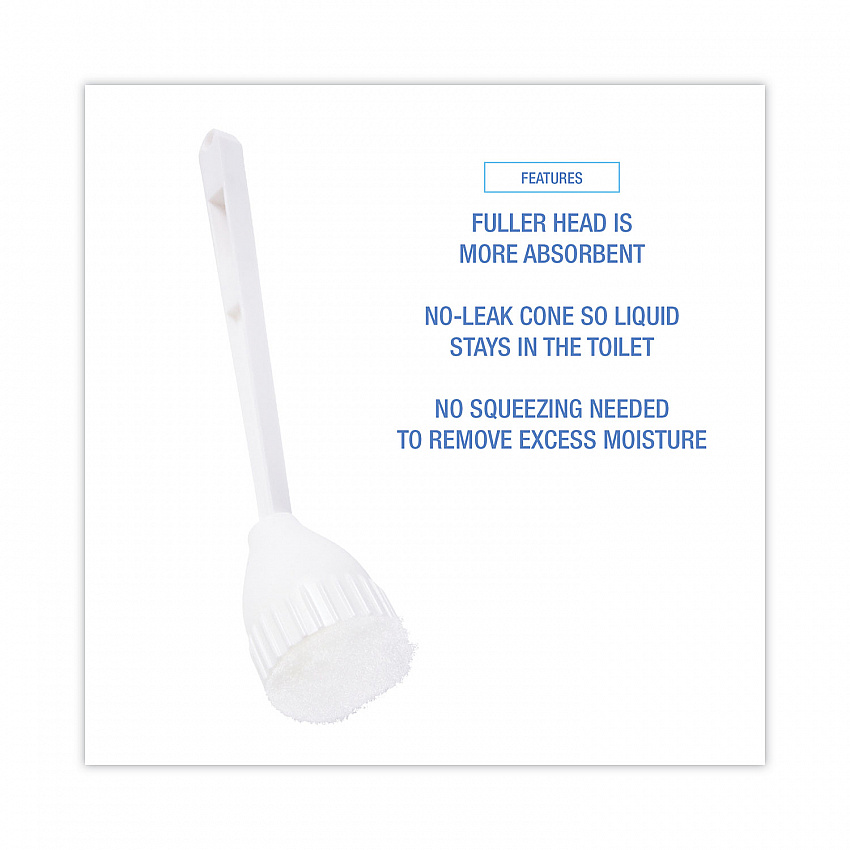 Cone Bowl Mop, 10" Handle, 2" Mop Head, White, 25/Carton (00170)