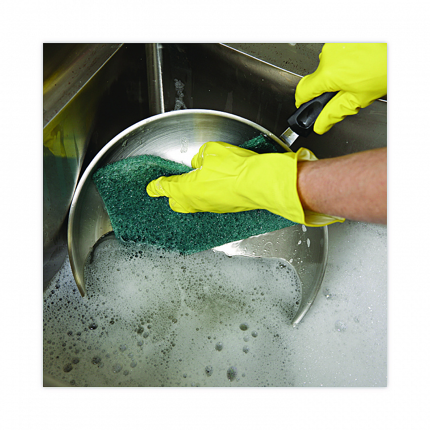 Heavy-Duty Scouring Pad, 6 x 9, Green, 15/Carton (186)