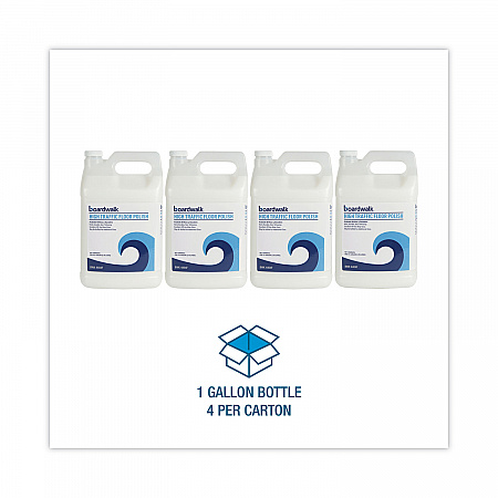 High Traffic Floor Polish, Apply 3 to 5 Coats per Application, 1 gal Bottle, 4/Carton (4404F)