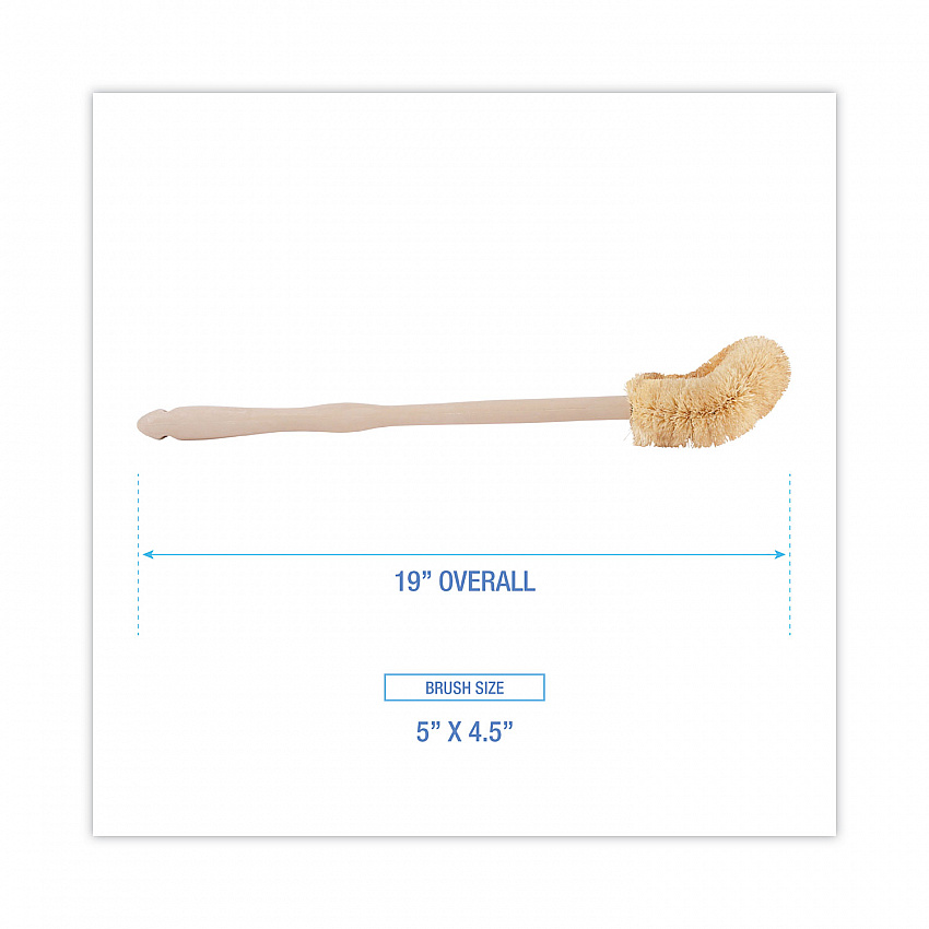 Tampico Toilet Bowl Brush, 19" Overall Length, Beige (6217)