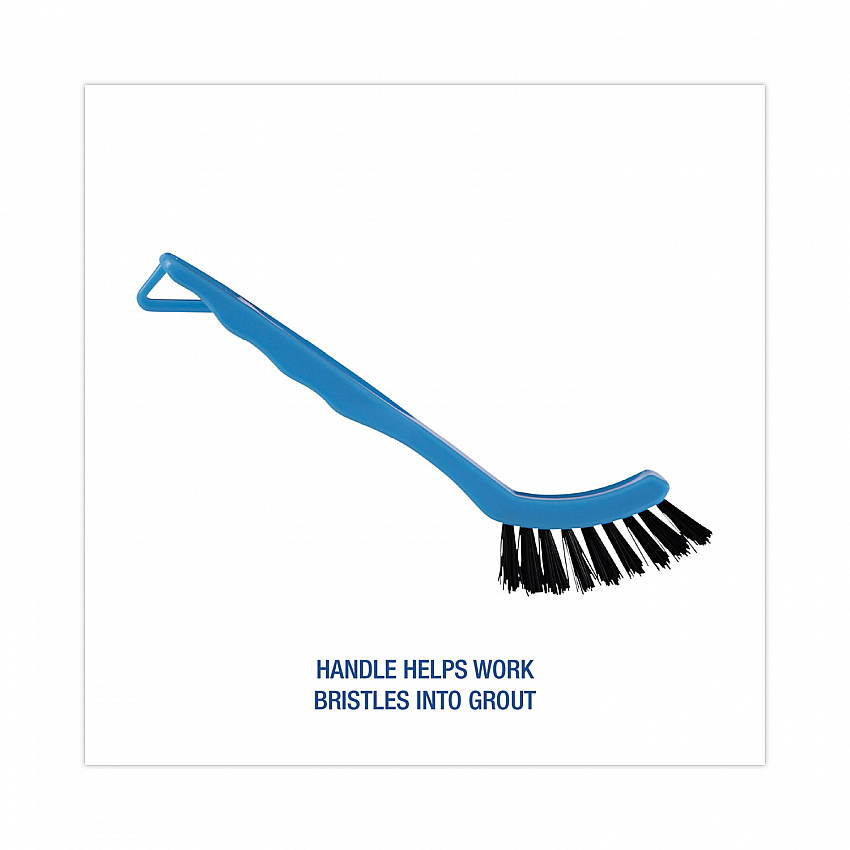 Grout Brush, Black Nylon Bristles, 8.13" Blue Plastic Handle (9008)