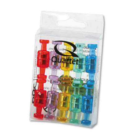 Quartet Magnetic "Push Pins", 3/4" dia, Assorted Colors, 20/Pack (MPPC)