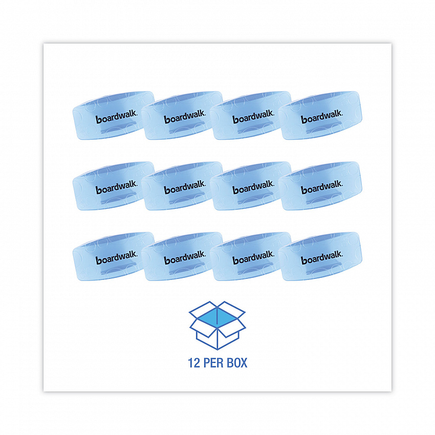 Toilet Bowl Clip, Cotton Blossom Scent, Blue, 12/Box (CLIPCBL)