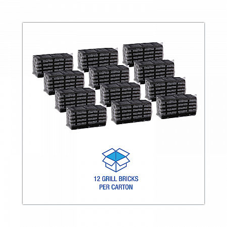 Grill Brick, 8 x 4, Black, 12/Carton (GB12PC)