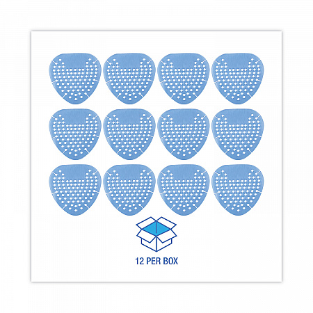 Gem Urinal Deodorizer Screen, Cotton Blossom Scent, Blue, 12/Box (GEMCBL)
