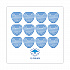 Gem Urinal Deodorizer Screen, Cotton Blossom Scent, Blue, 12/Box (GEMCBL)