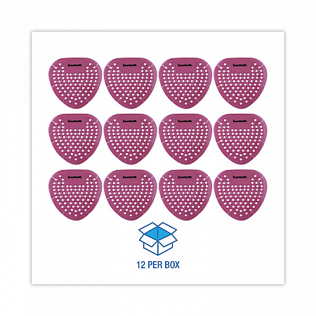 Gem Urinal Deodorizer Screen, Spiced Apple Scent, Red, 12/Box (GEMSAP)