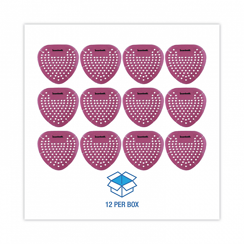 Gem Urinal Deodorizer Screen, Spiced Apple Scent, Red, 12/Box (GEMSAP)