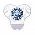 Urinal Screen with Non-Para Deodorizer Block, Green Apple Scent, Blue/White, 3.25 oz, 12/Box (NUS)